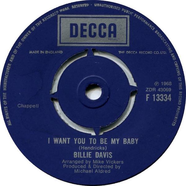 Billie Davis - I Want You To Be My Baby / It's Over