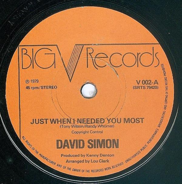 David Simon  - Just When I Needed You Most