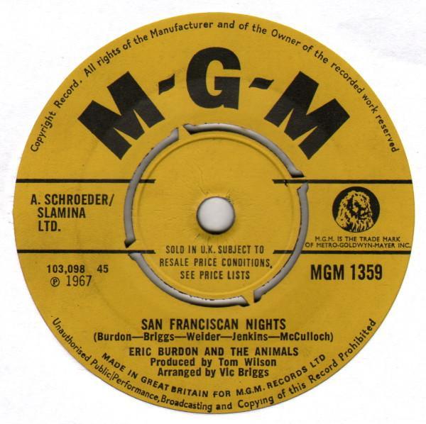 Eric Burdon & The Animals - San Franciscan Nights / Gratefully Dead