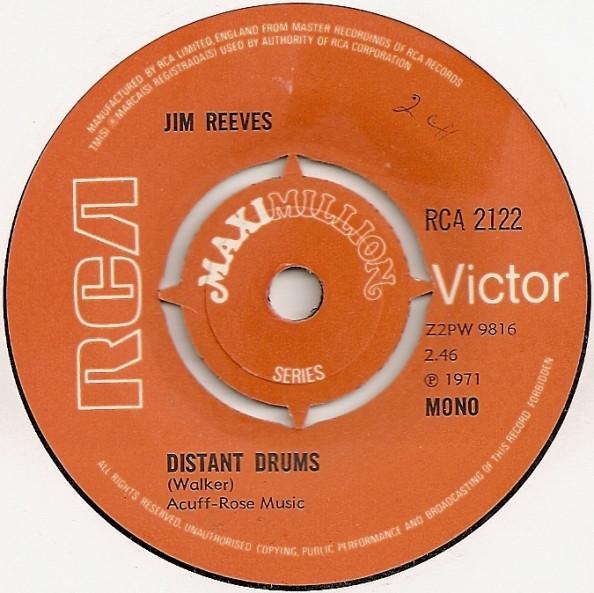 Jim Reeves - Distant Drums / Welcome To My World / There's A Heartache Following Me