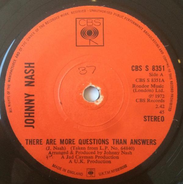 Johnny Nash - There Are More Questions Than Answers