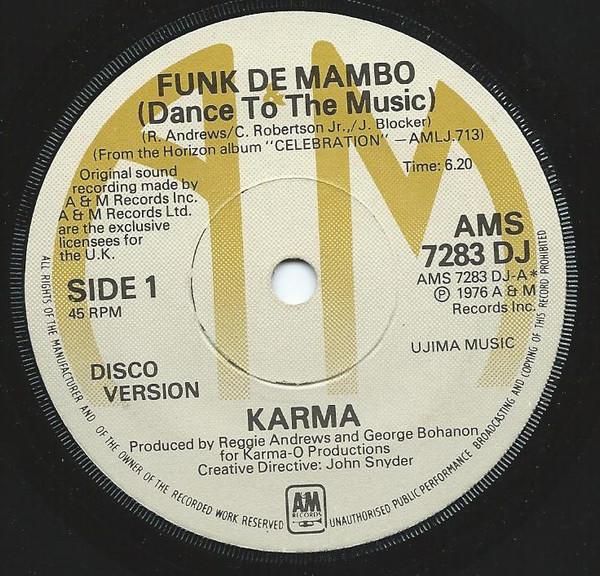 Karma  - Funk De Mambo (Dance To The Music)
