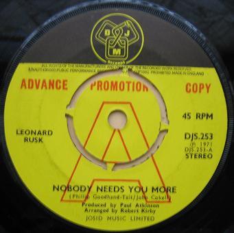 Leonard Rusk - Nobody Needs You More