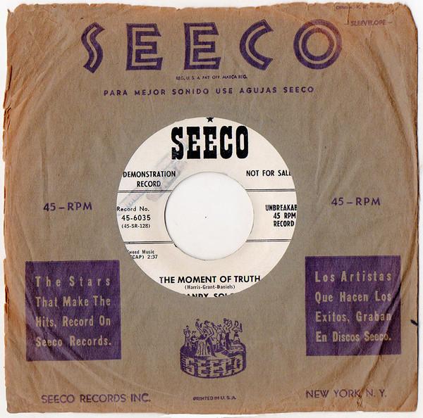 Sandy Solo  - The Moments Of Truth / A Lover Is Blue