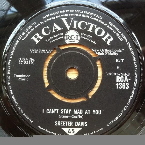 Skeeter Davis - I Can't Stay Mad At You / It Was Only A Heart