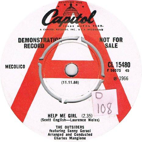 The Outsiders  - Help Me Girl / You Gotta Look