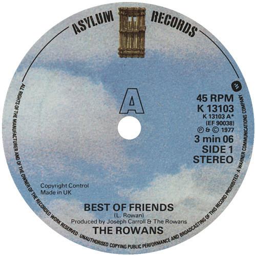 The Rowans  - Best Of Friends