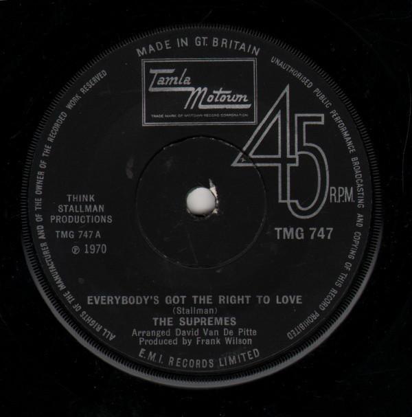 The Supremes - Everybody's Got The Right To Love