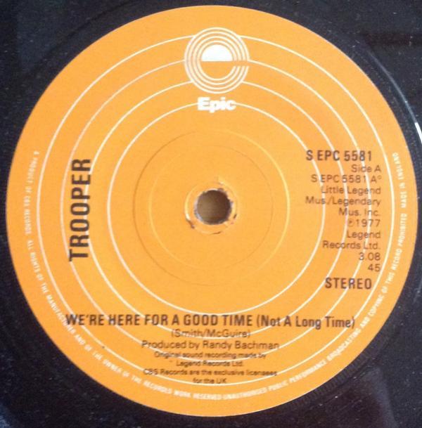 Trooper  - We're Here For A Good Time (Not A Long Time)